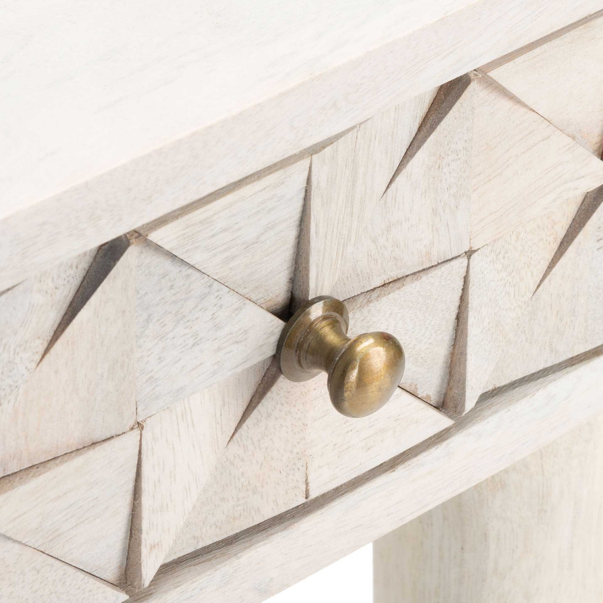 Zion Desk White Wash/Brass - Image 6