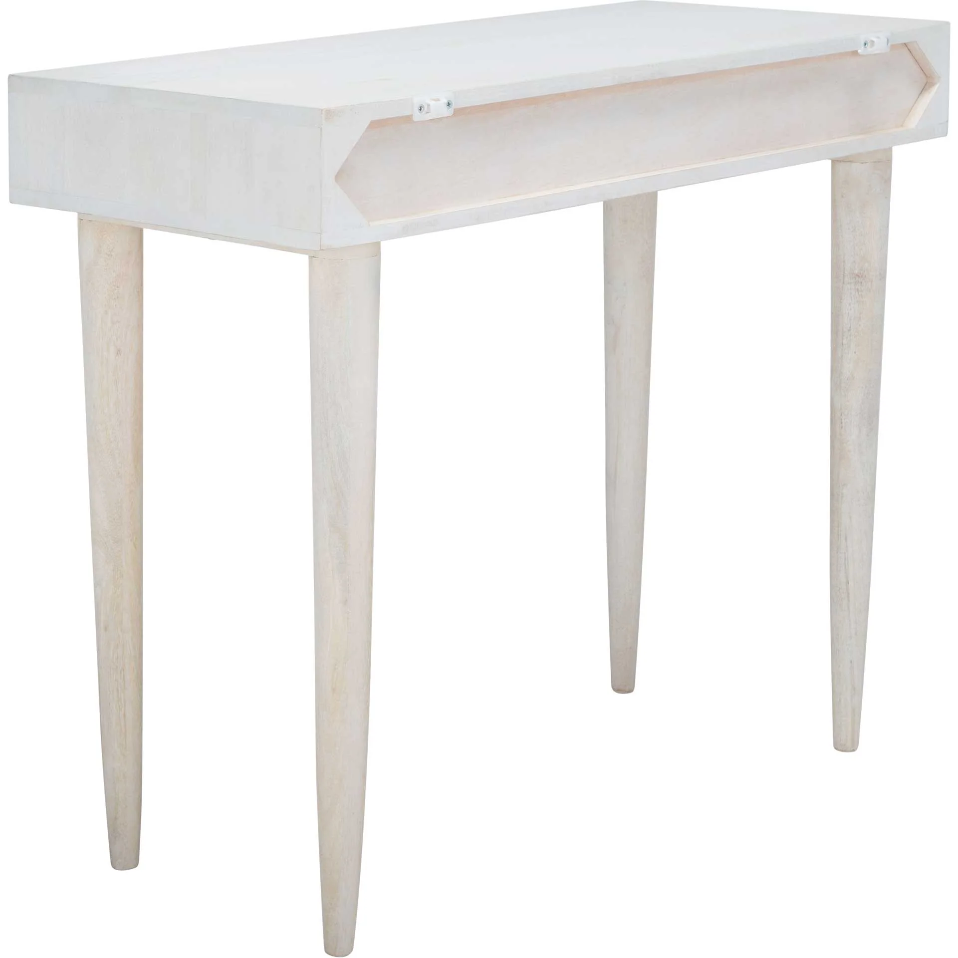 Zion Desk White Wash/Silver - Image 4
