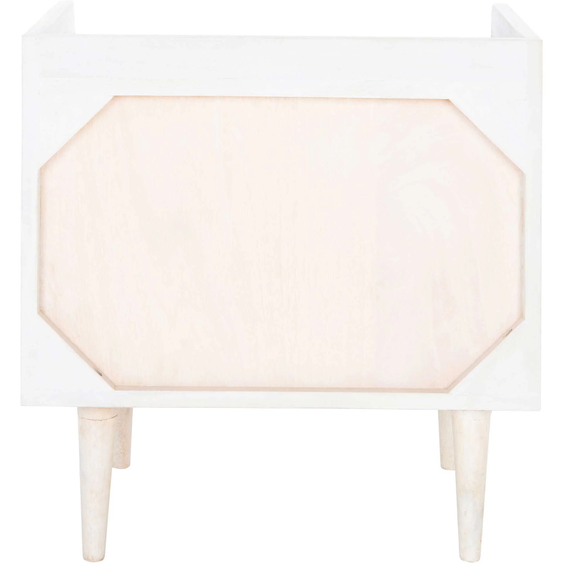 Zion Nightstand White Wash/Brass - Image 4