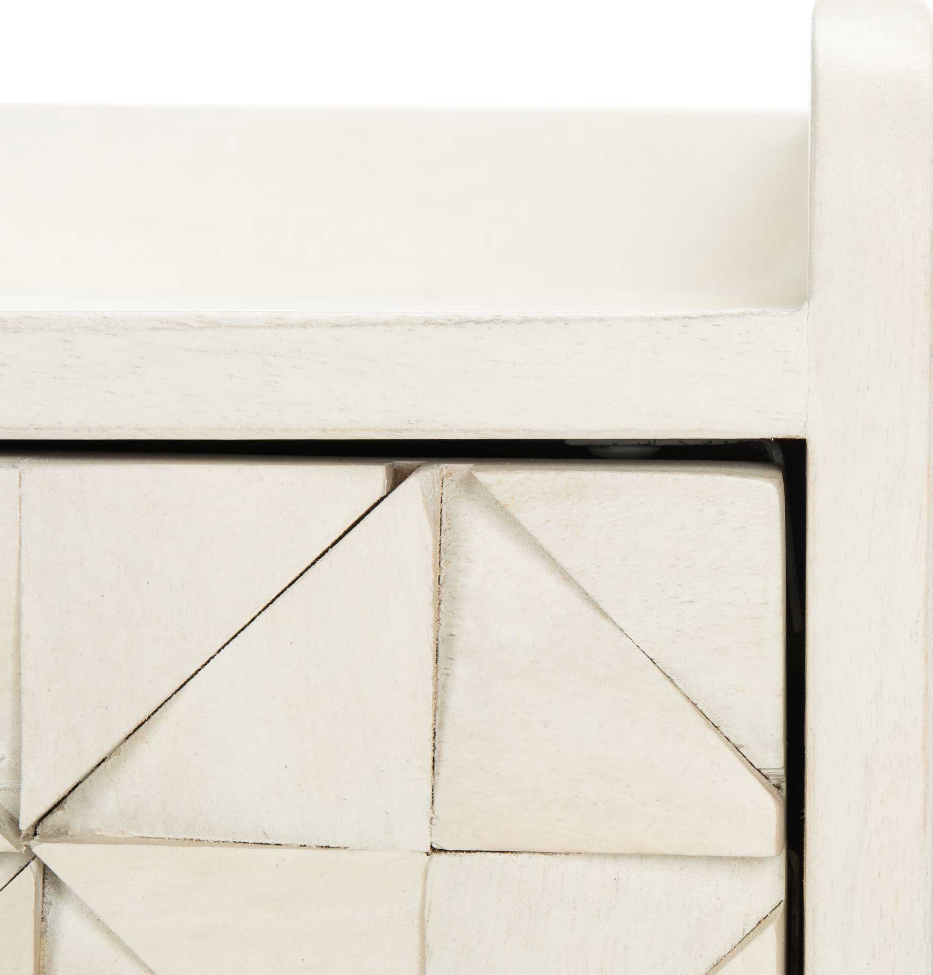 Zion Nightstand White Wash/Silver - Image 5