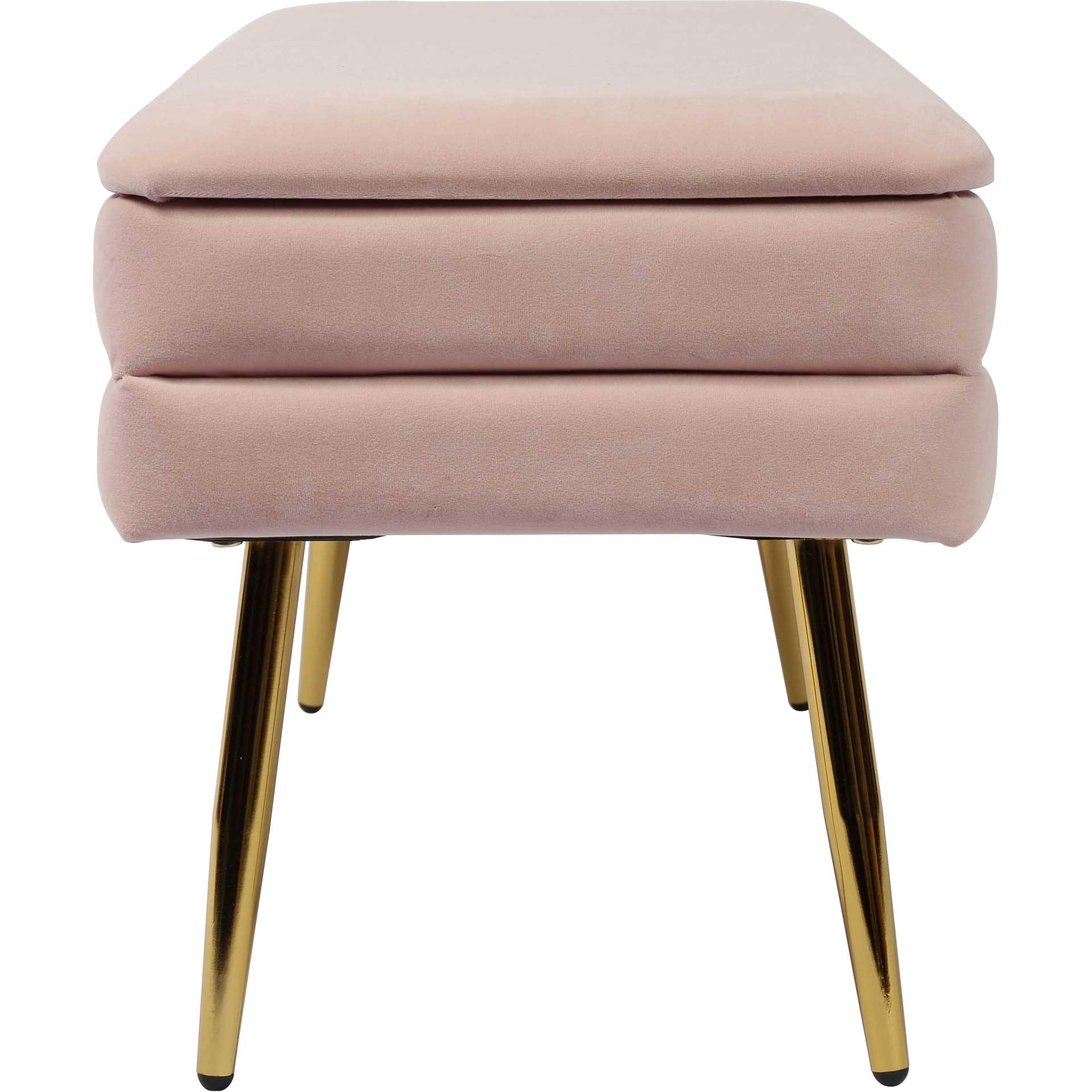 Zion Velvet Storage Bench Blush - Image 3