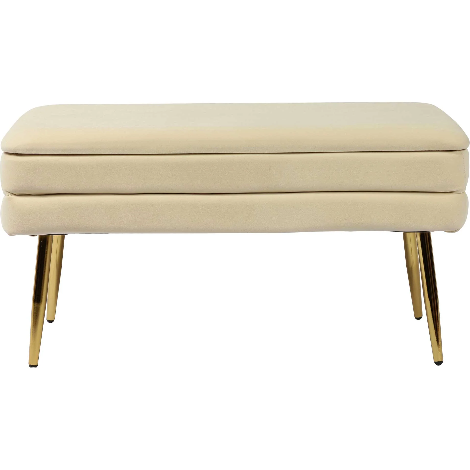 Zion Velvet Storage Bench Cream - Image 2