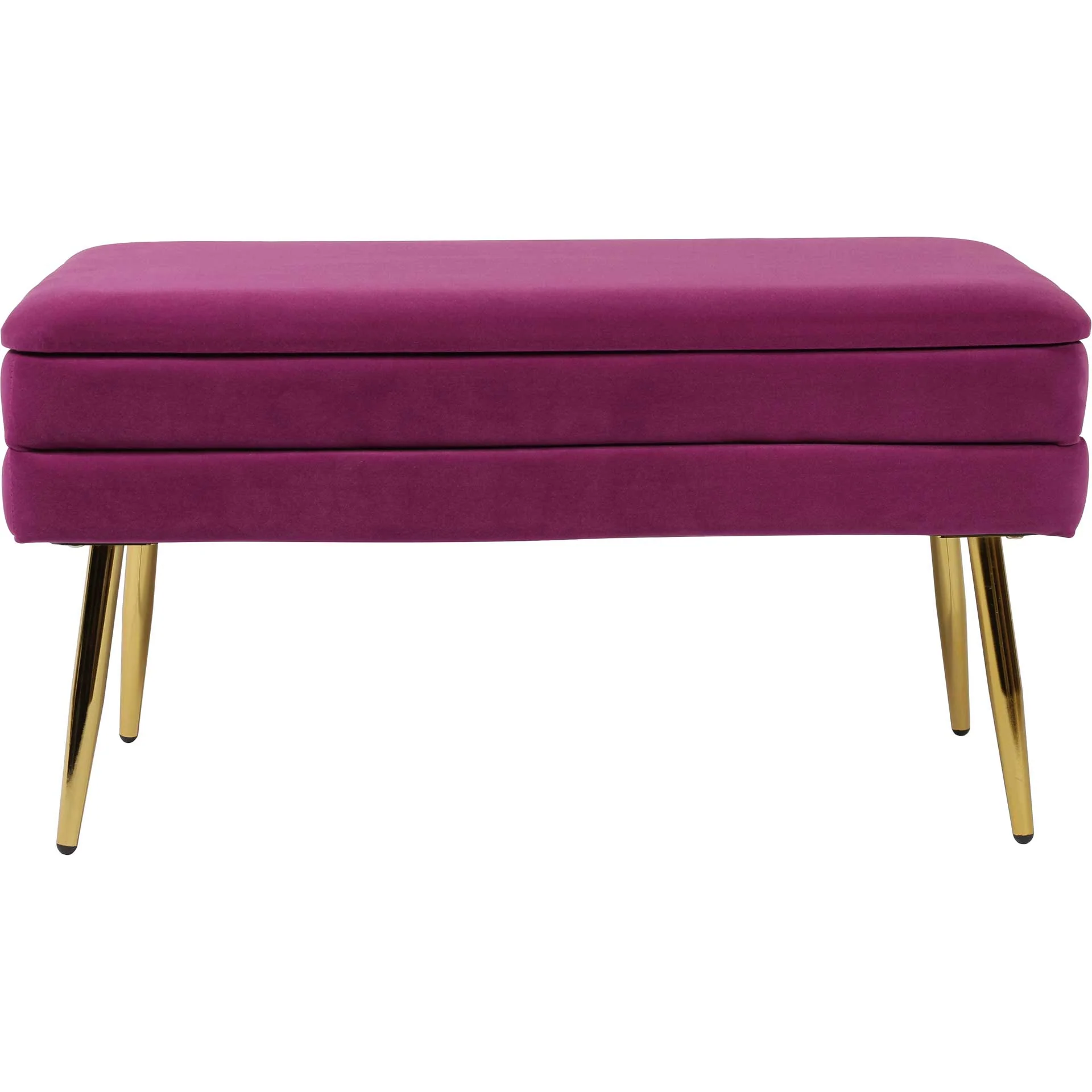 Zion Velvet Storage Bench Plum - Image 2