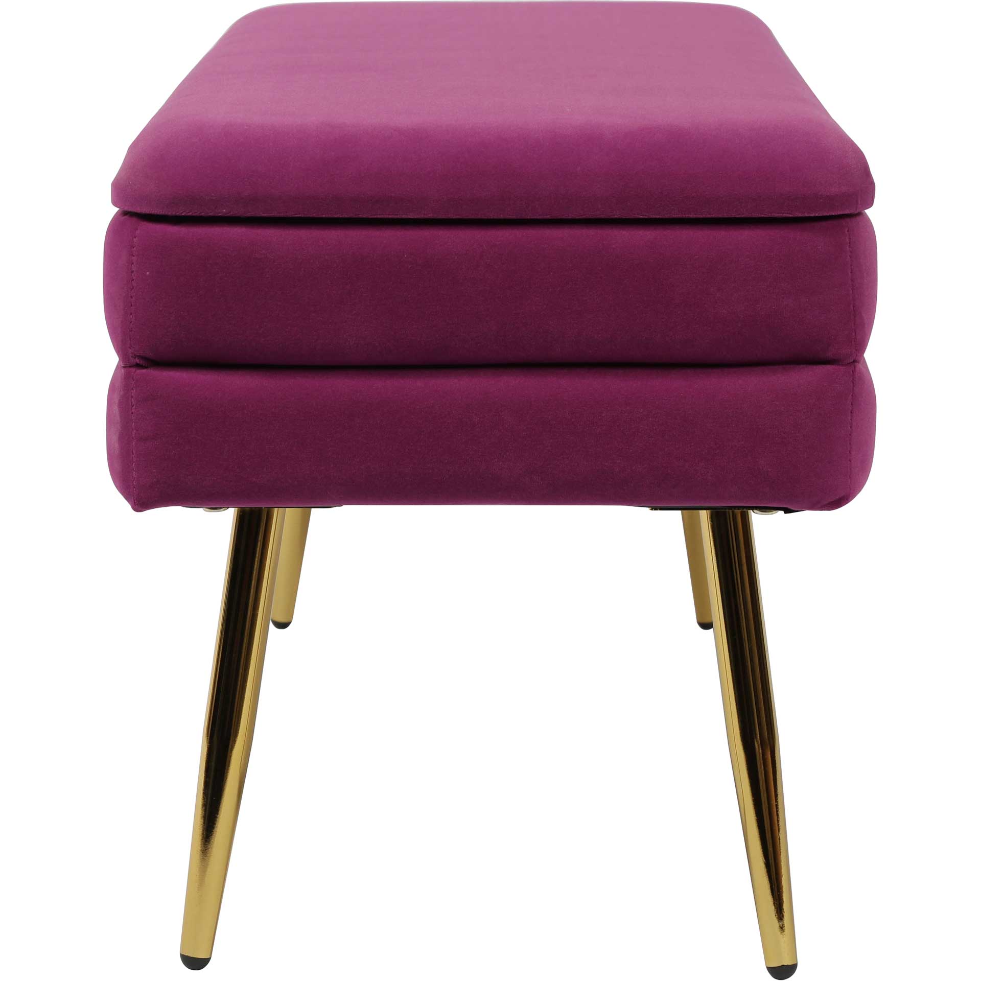 Zion Velvet Storage Bench Plum - Image 3