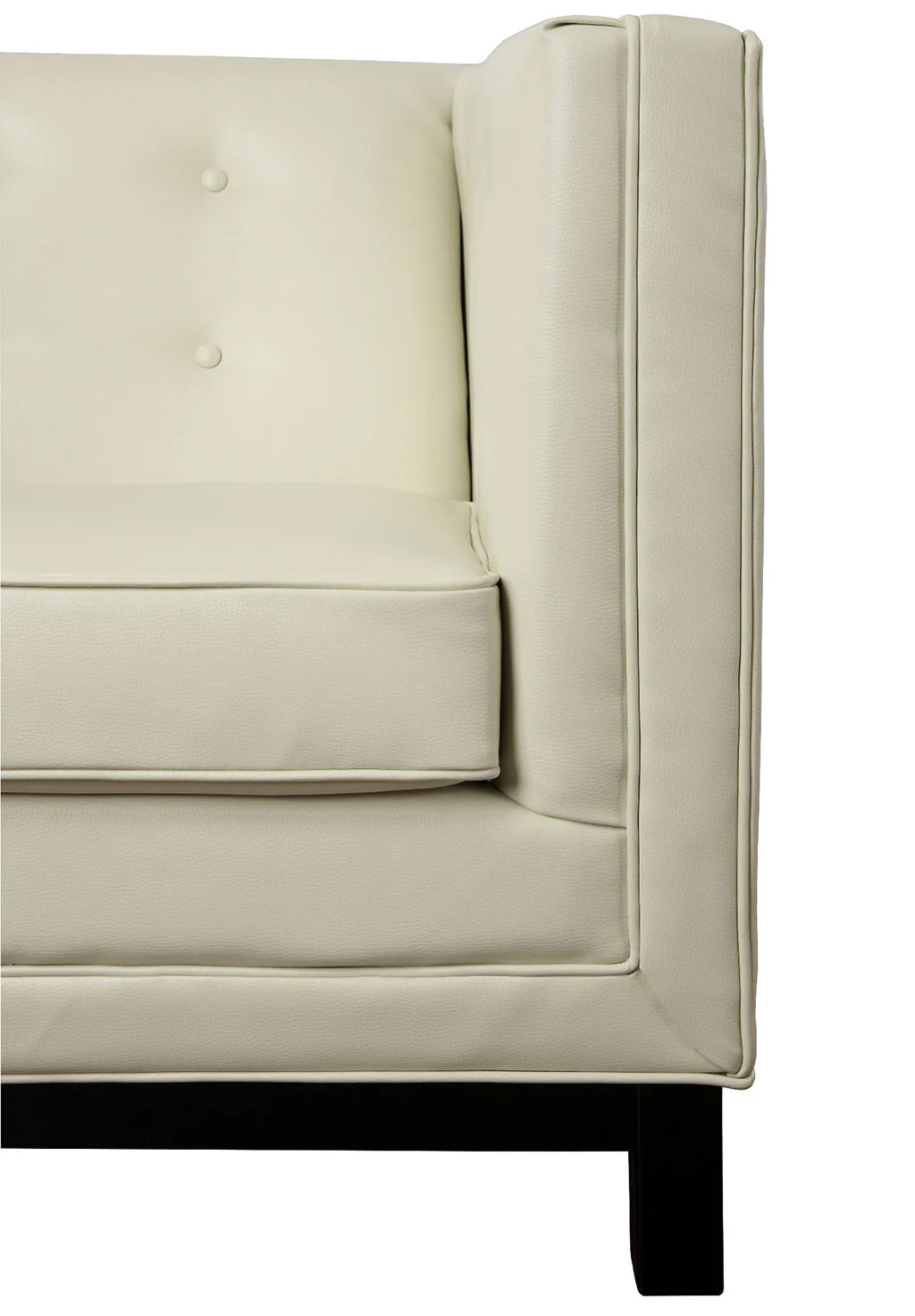 Ziv Cream Leather Chair - Image 3