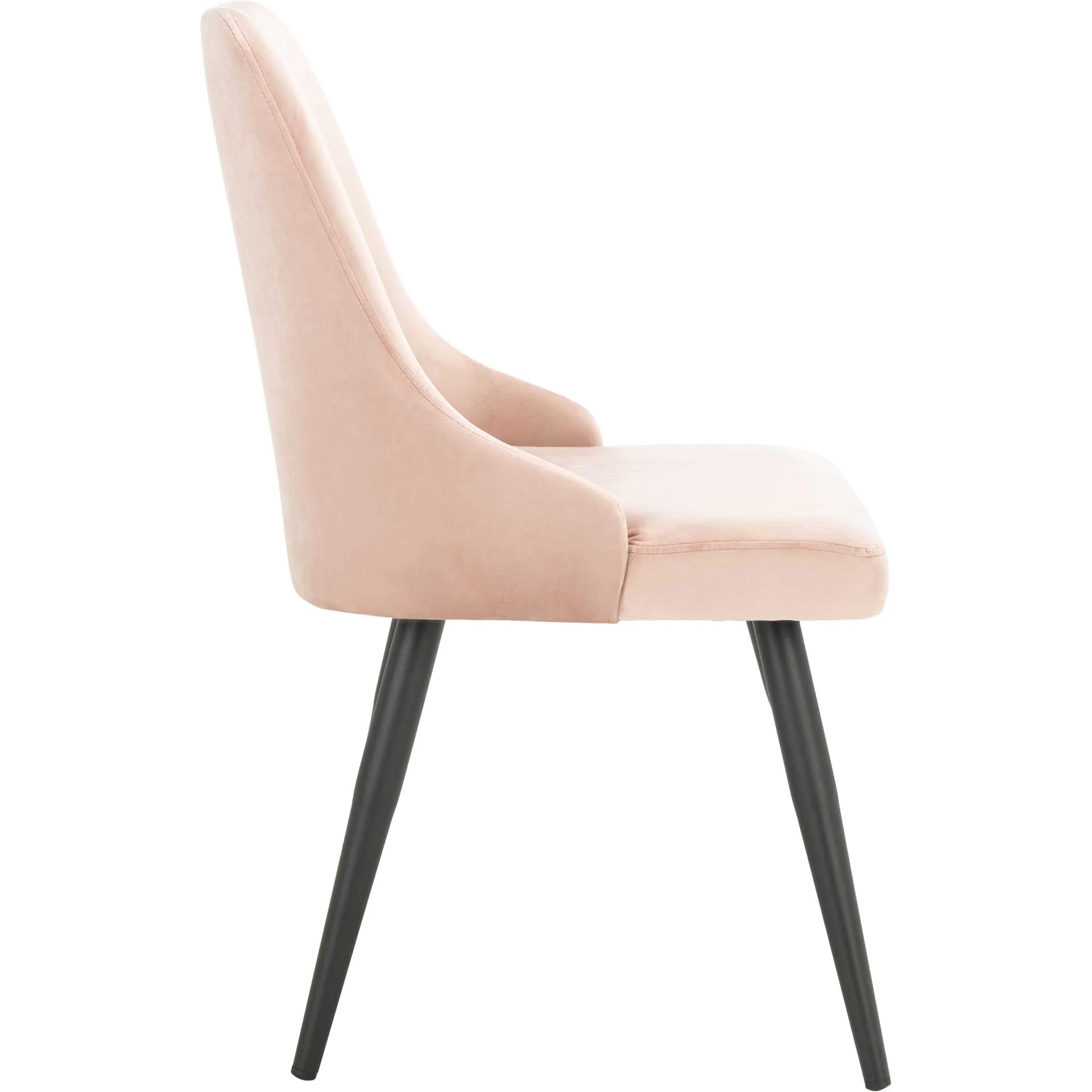 Zola Upholstered Dining Chair Dusty Blush/Black (Set of 2) - Image 3