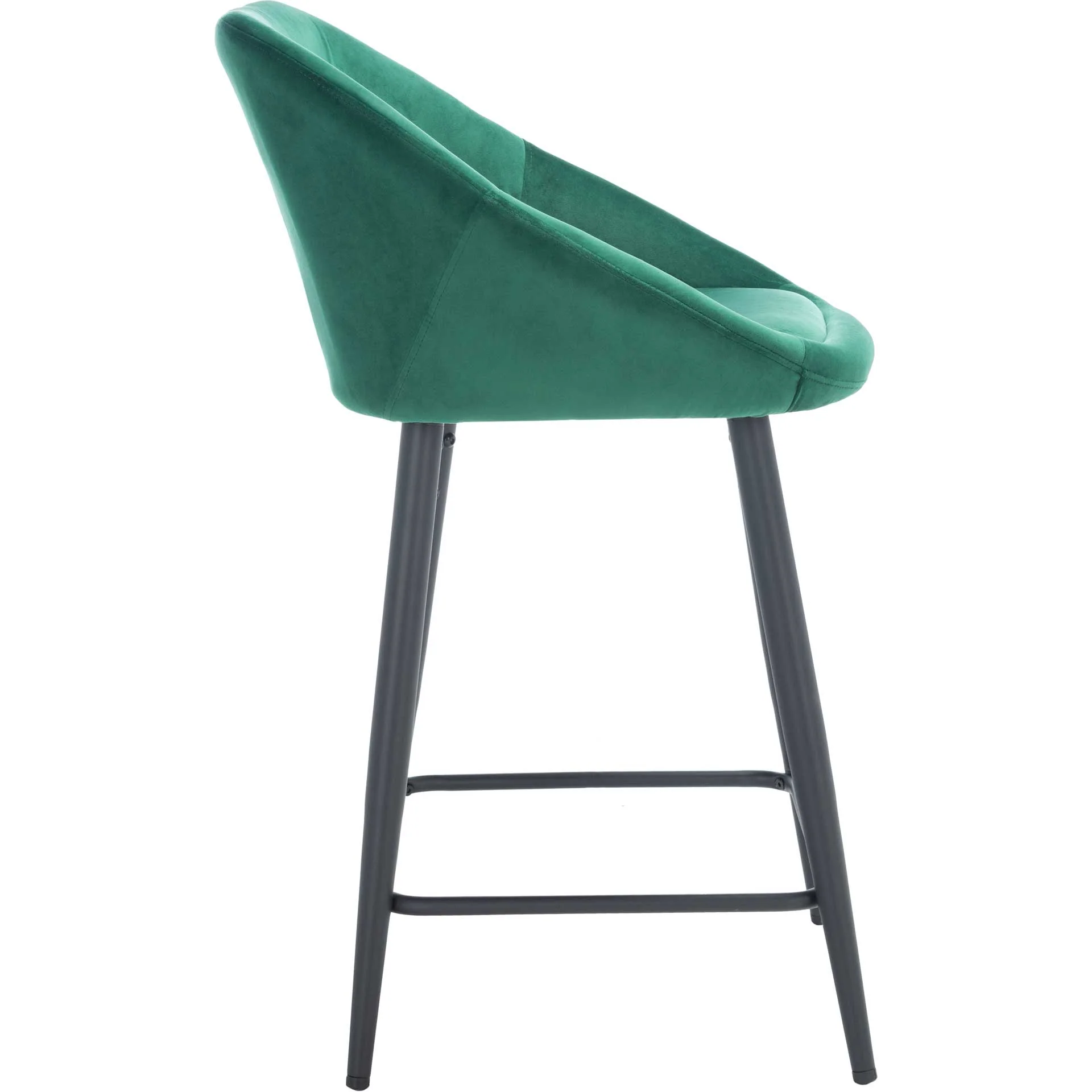 Zora Counter Stool Emerald/Black - Image 2