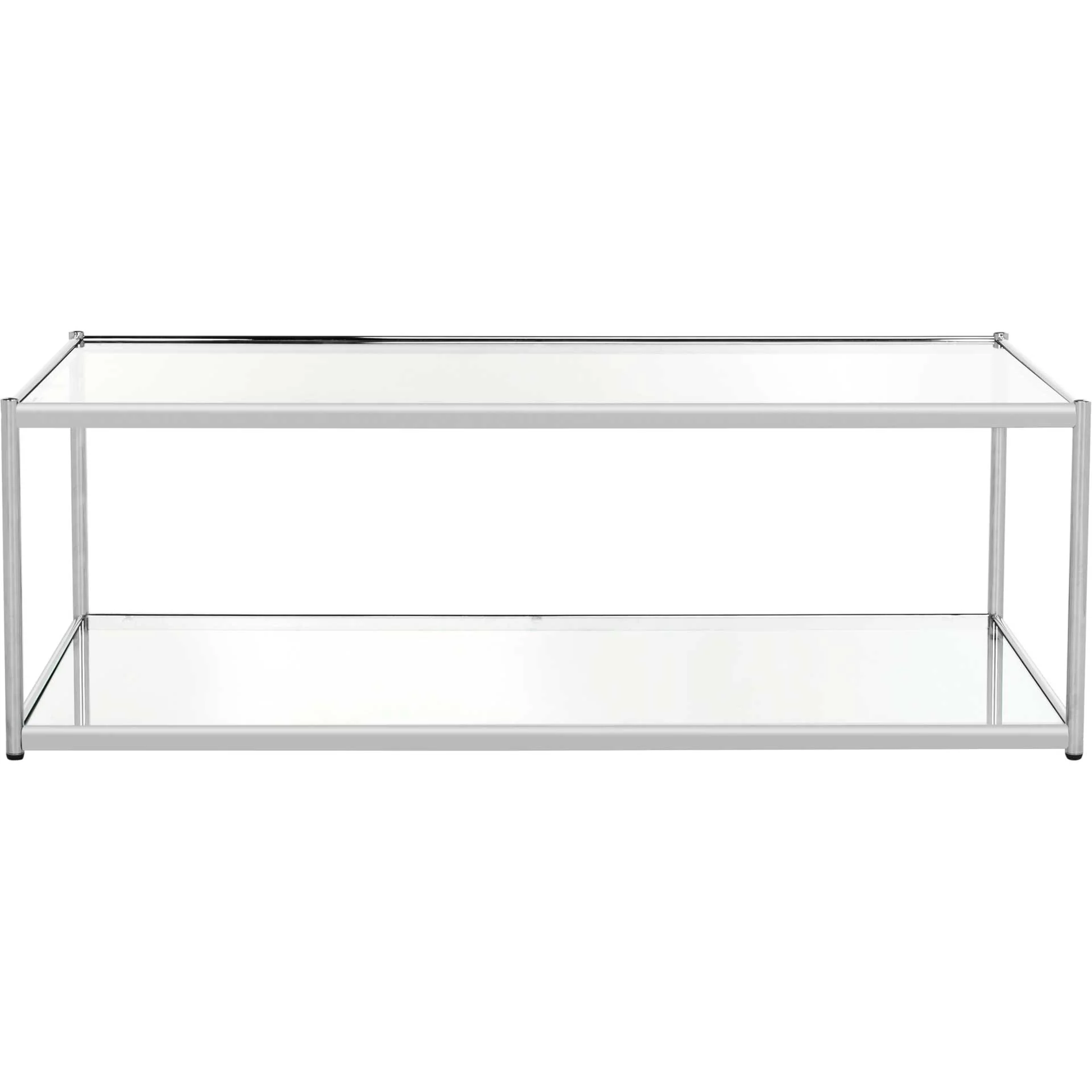 Zorn Glass Coffee Table Chrome - Image 2