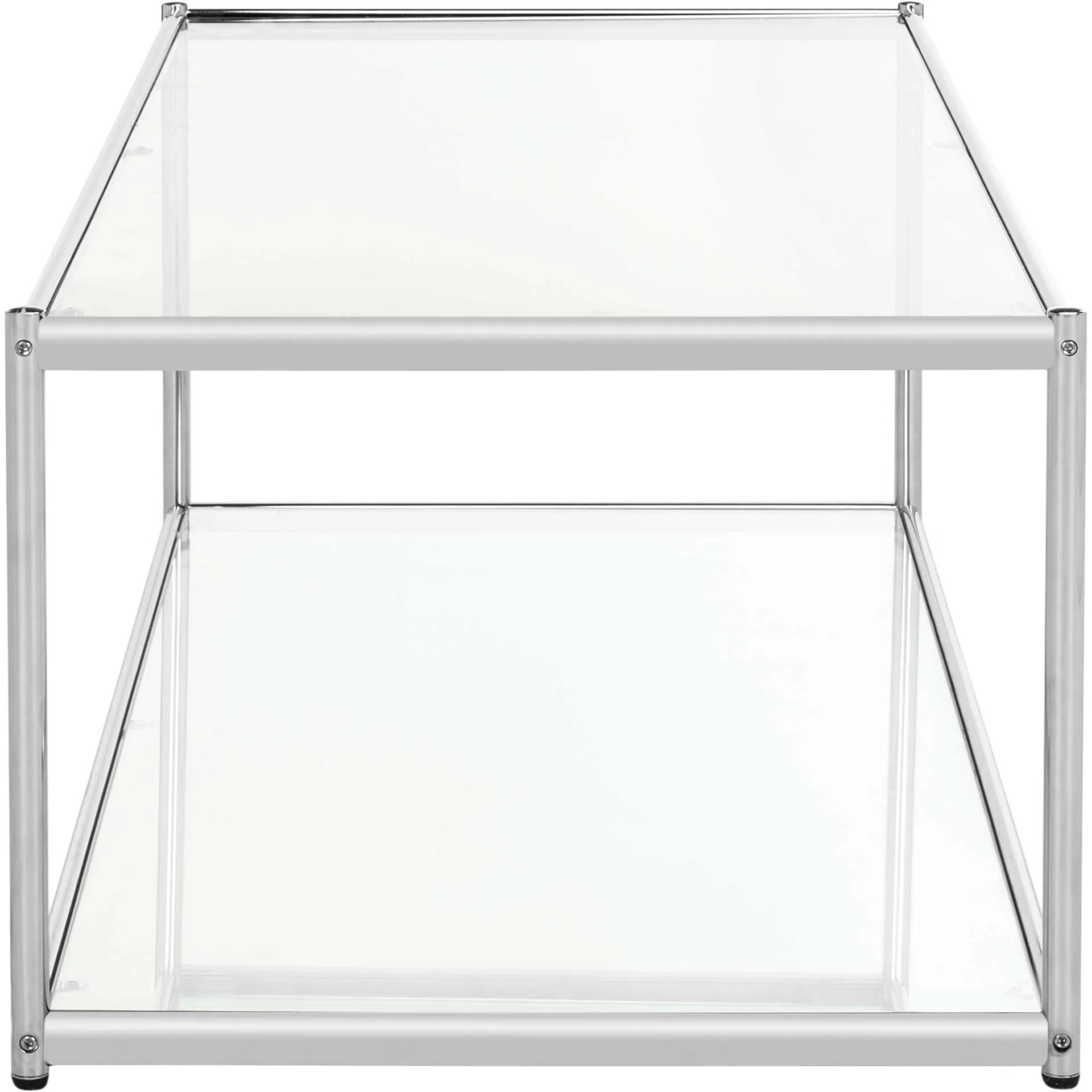 Zorn Glass Coffee Table Chrome - Image 3