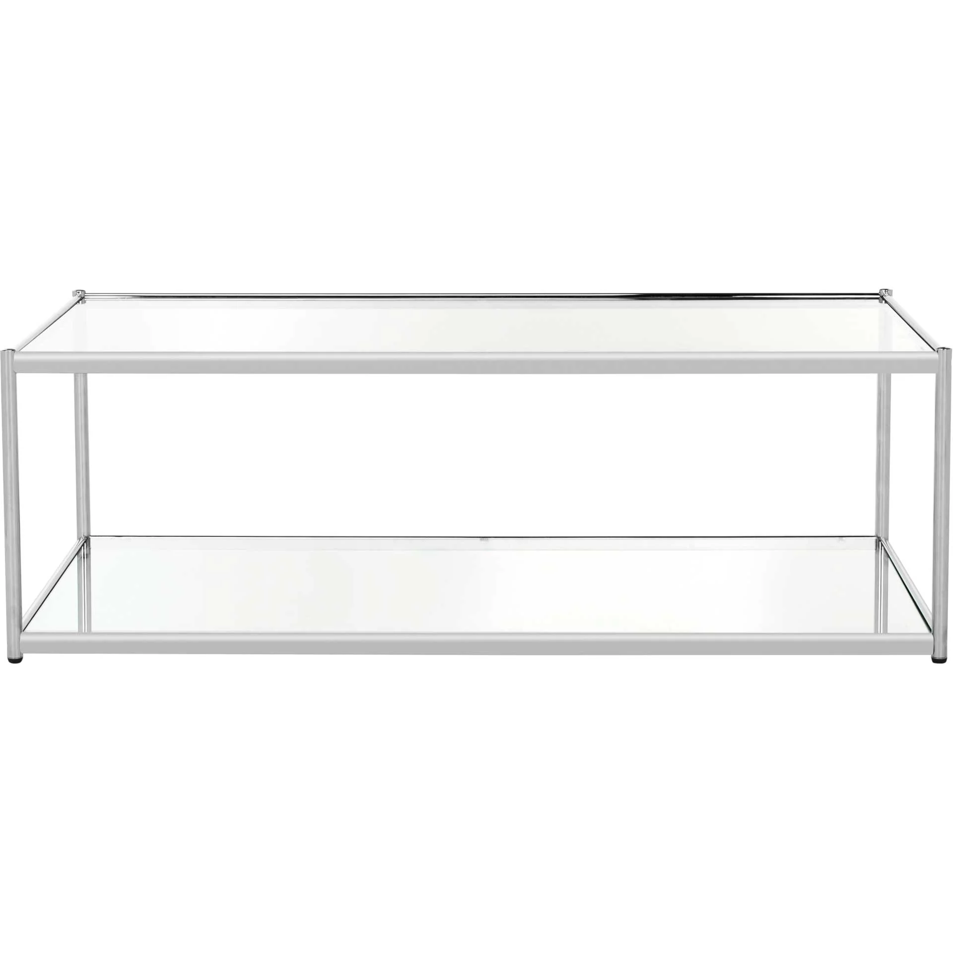 Zorn Glass Coffee Table Chrome - Image 4