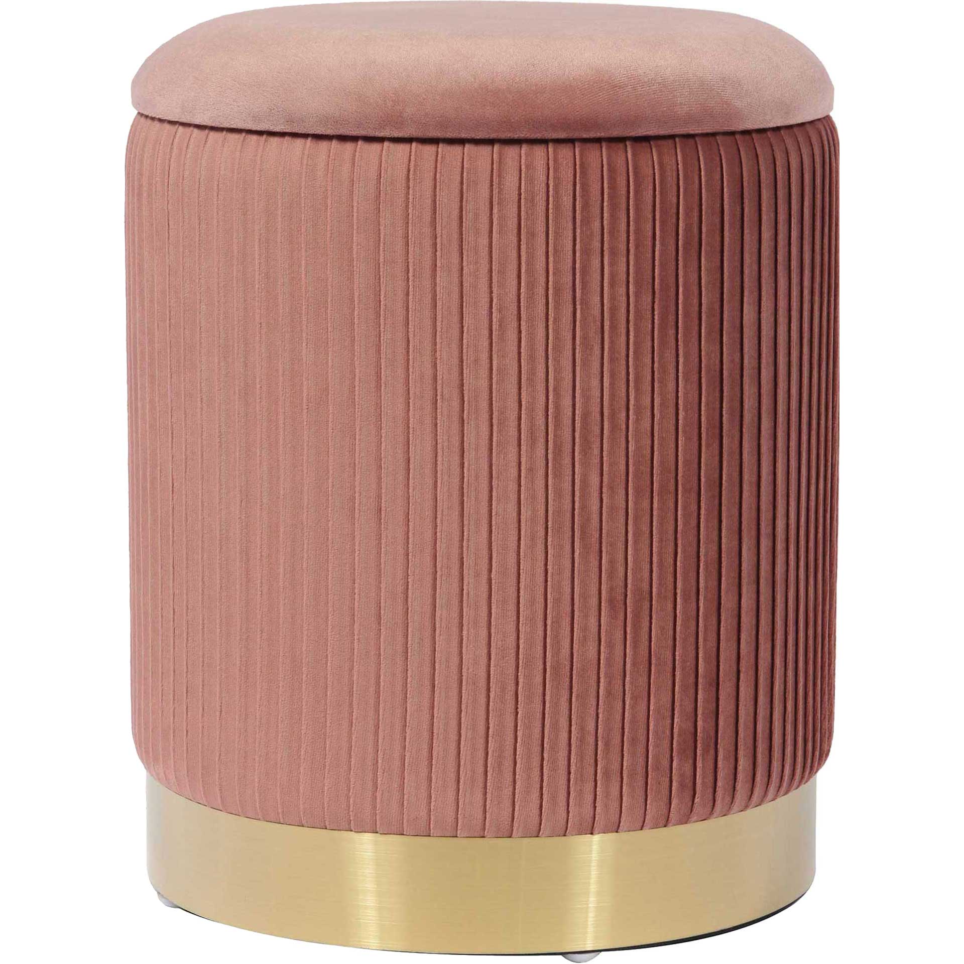 Zorn Velvet Storage Ottoman Blush - Image 2