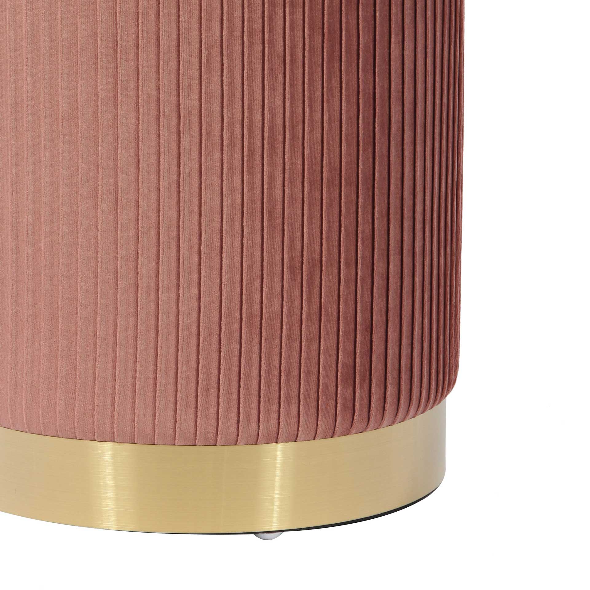 Zorn Velvet Storage Ottoman Blush - Image 5