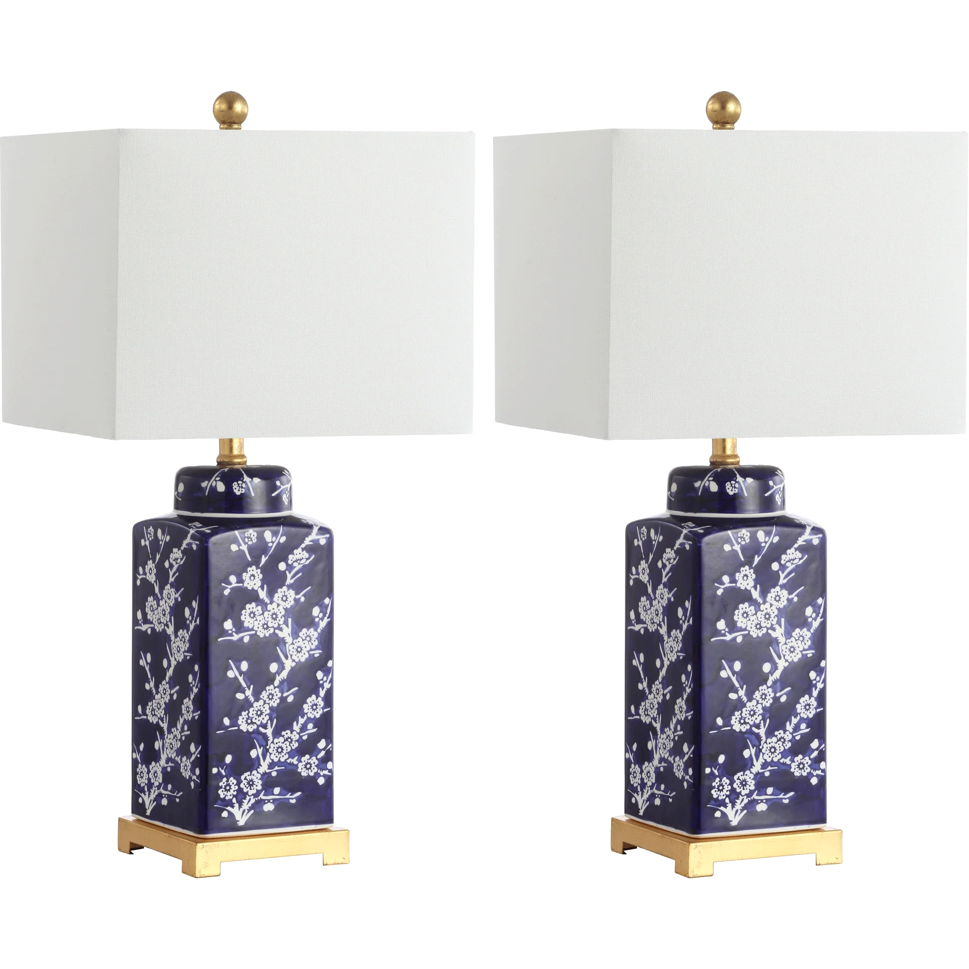 Zoya Table Lamp Navy/White (Set of 2) - Image 3