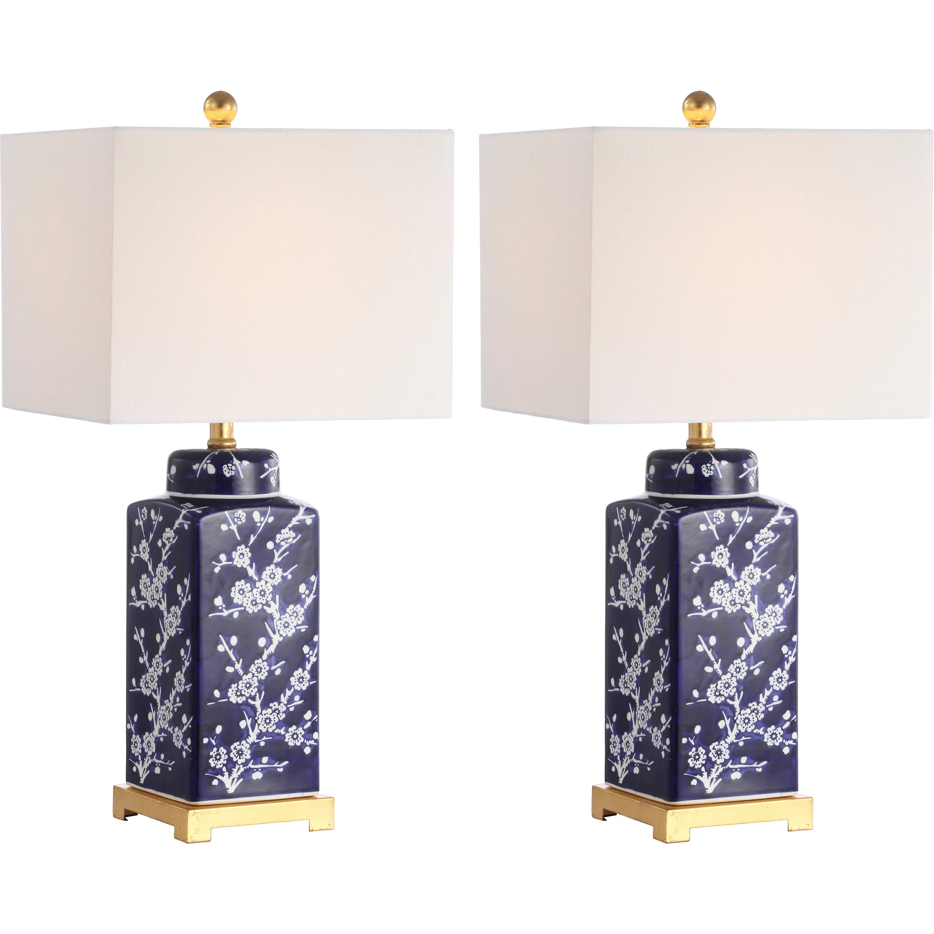 Zoya Table Lamp Navy/White (Set of 2) - Image 4