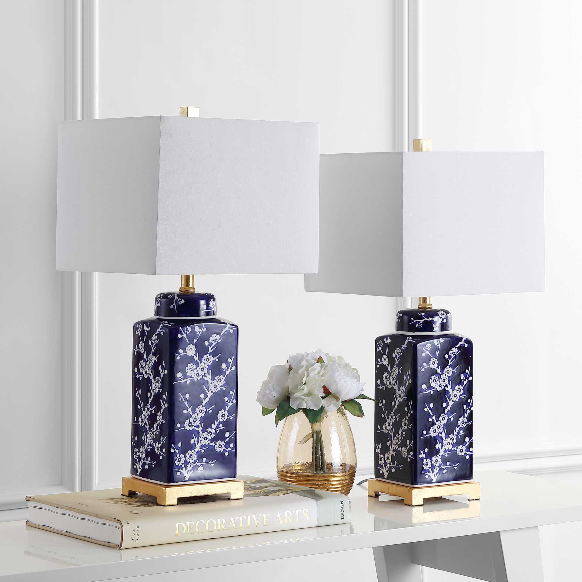 Zoya Table Lamp Navy/White (Set of 2) - Image 5