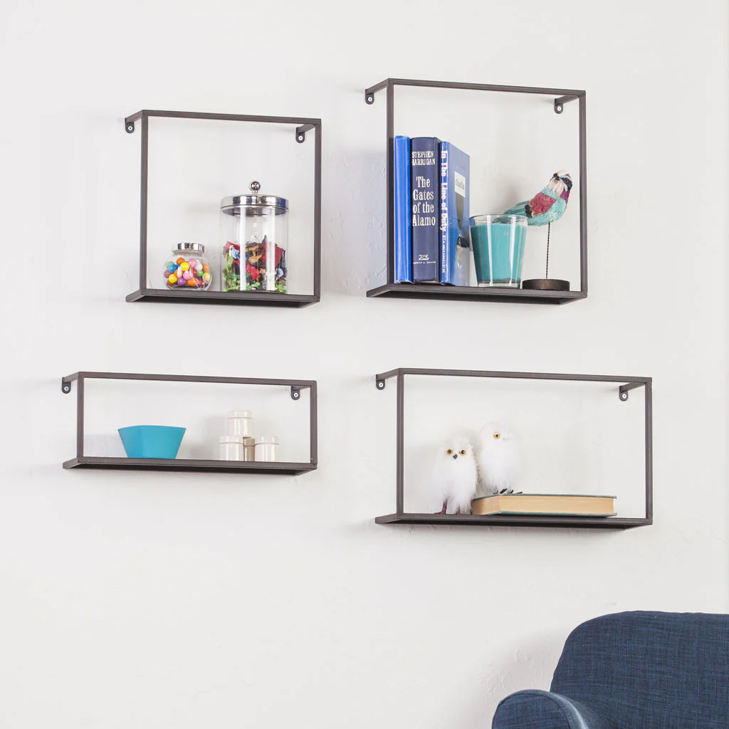 Zyther Metal Wall Shelves (Set of 4) - Image 2